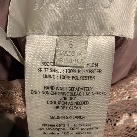 Rose Gold David’s Bridal Dress - Picture 2 of 2